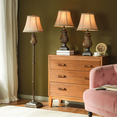 Ensemble de lampes de table et de plancher Areanna Brown