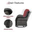 Chaise berçante en osier avec coussins Schutt-930604798