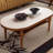 Solid wood tea table with medieval design