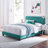 Celine Channel Tufted Performance Velvet Bed-489413437-489413438