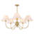 5-Light Transitional Pleated Fabric Pendant Light-2046957280