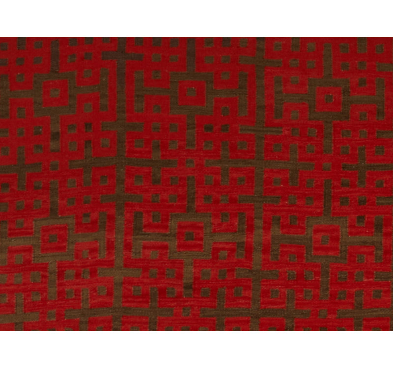 Geometric Area Rug in Red