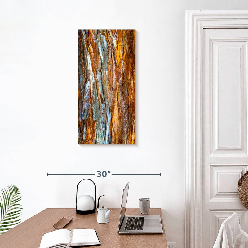 Abstrait d'écorce d'arbre, H 30 po x l 15 po