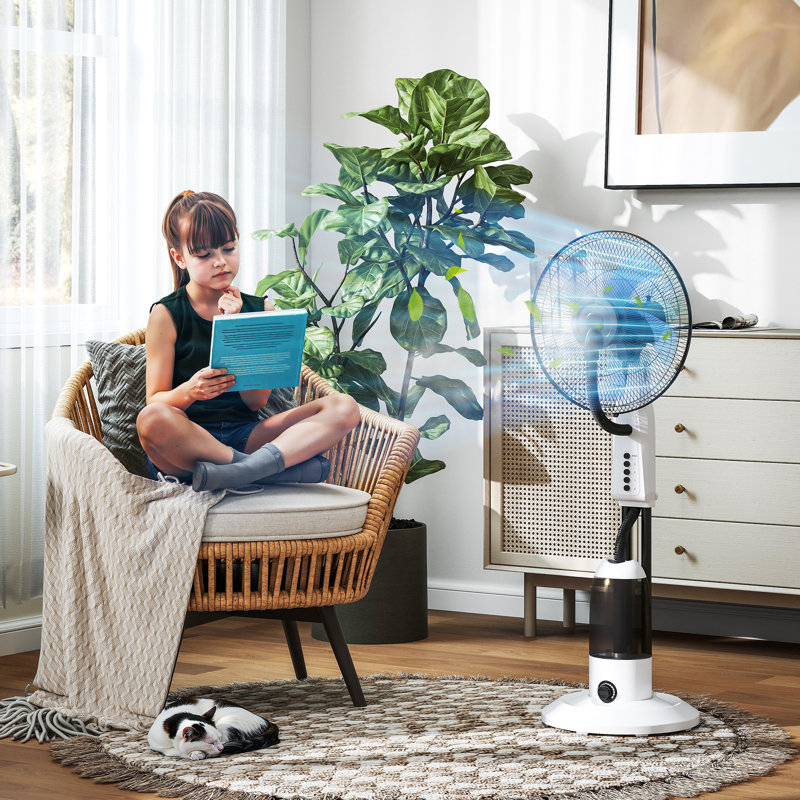 Pedestal Fan with Water Mist Spray