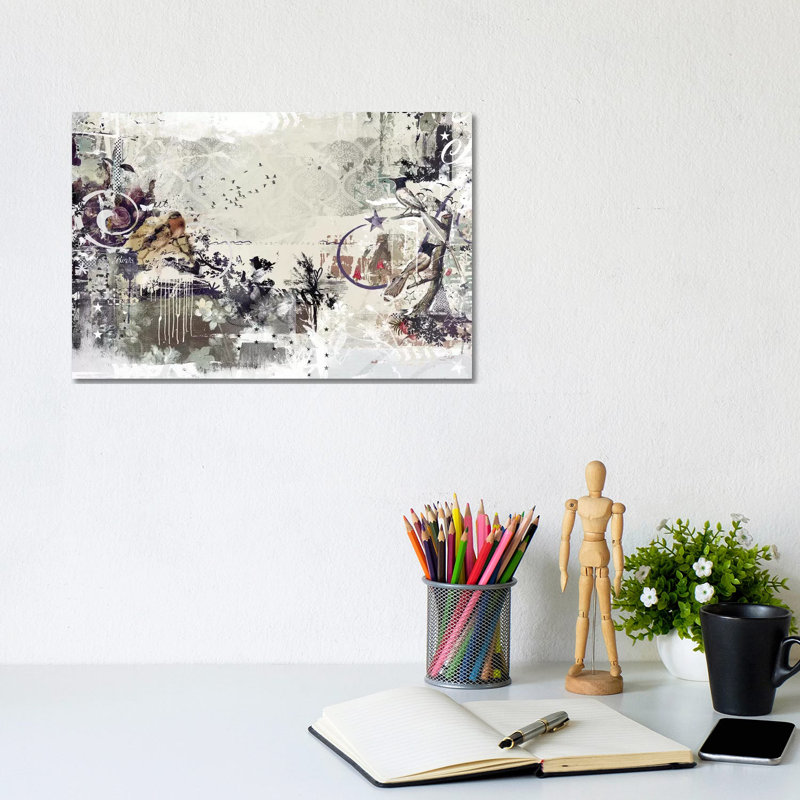 Tweeting Birds by Teis Albers - Gallery-Wrapped Canvas Giclée on Canvas, 20.32 cm H x 30.48 cm W, Canvas