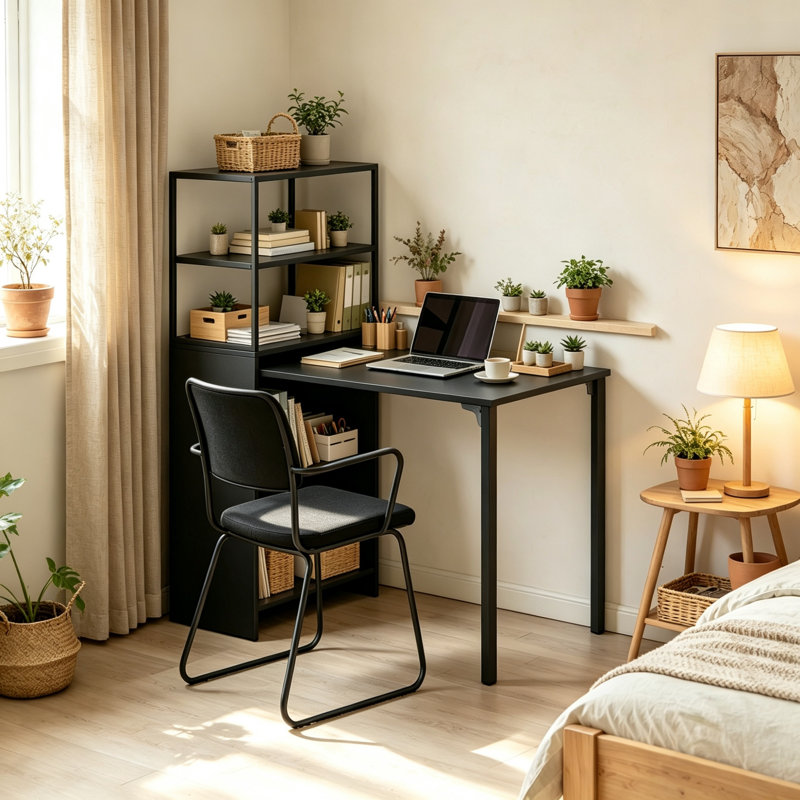 Steel Writing Desk, Black