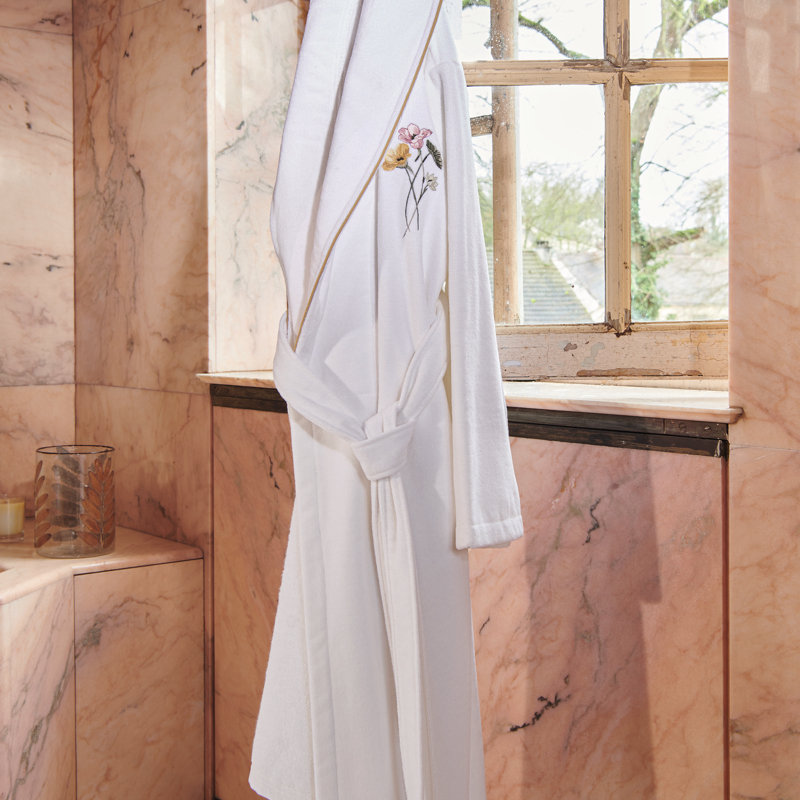 Perle Lune Turkish Cotton Girl / Woman+ Mid-Calf Bathrobe with Pockets, XL