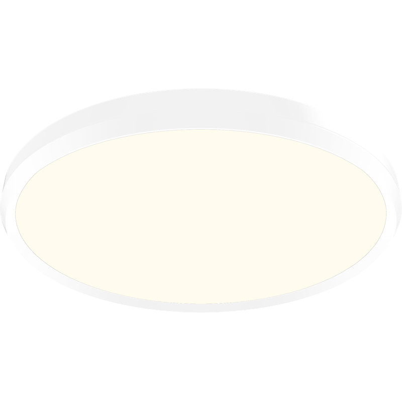 Plafonnier encastré en acrylique Hilbrand, Blanc mat, H 1,9 po x l 23,6 po x P 23,6 po