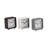 Modern & Contemporary Analog Metal Quartz Movement / Crystal Tabletop Clock in Black/White/Gray