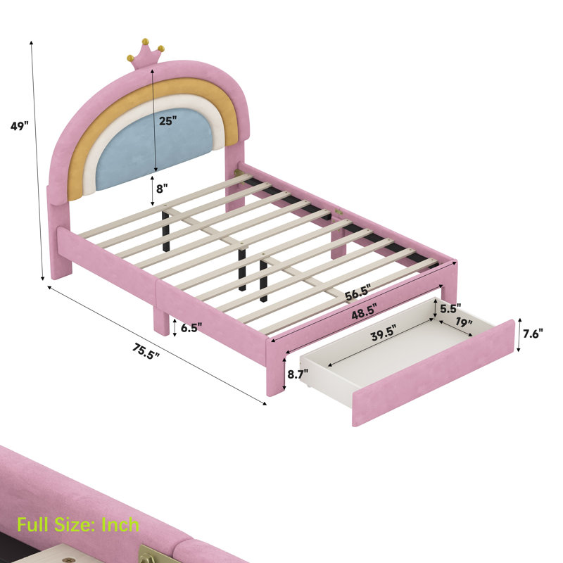 Rainbow Design Bed, Full