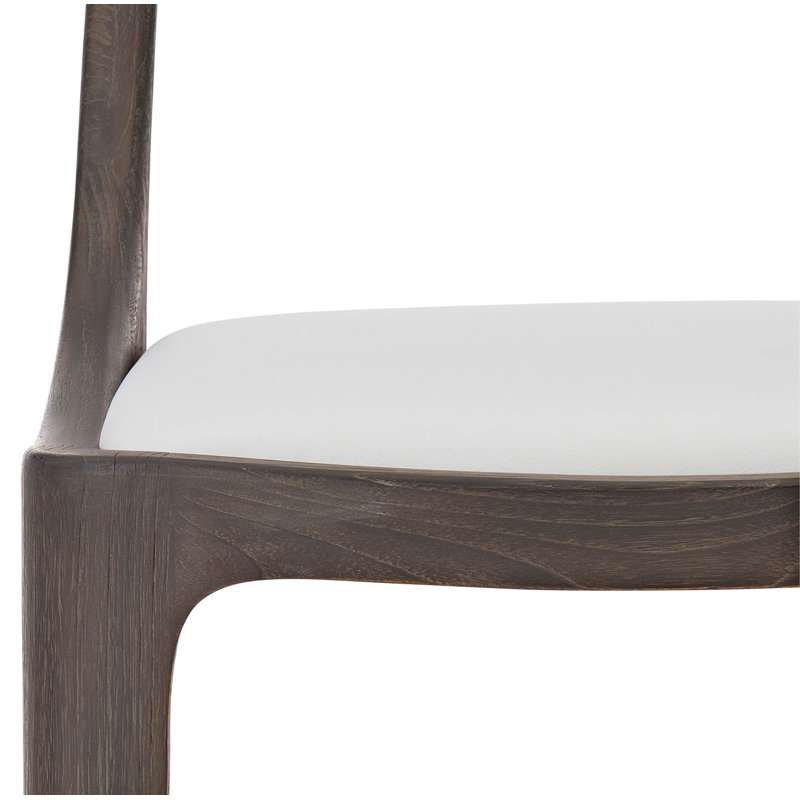 Corfu Patio Dining Side Chair with Cushion, White Vinyl 6503-000