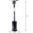 Outdoor Patio Propane Heater 47,000 , 88 Inch Standing Gas With Portable Wheels, Stainless Steel Burner, For Restaurant - Black Color Design-703904911