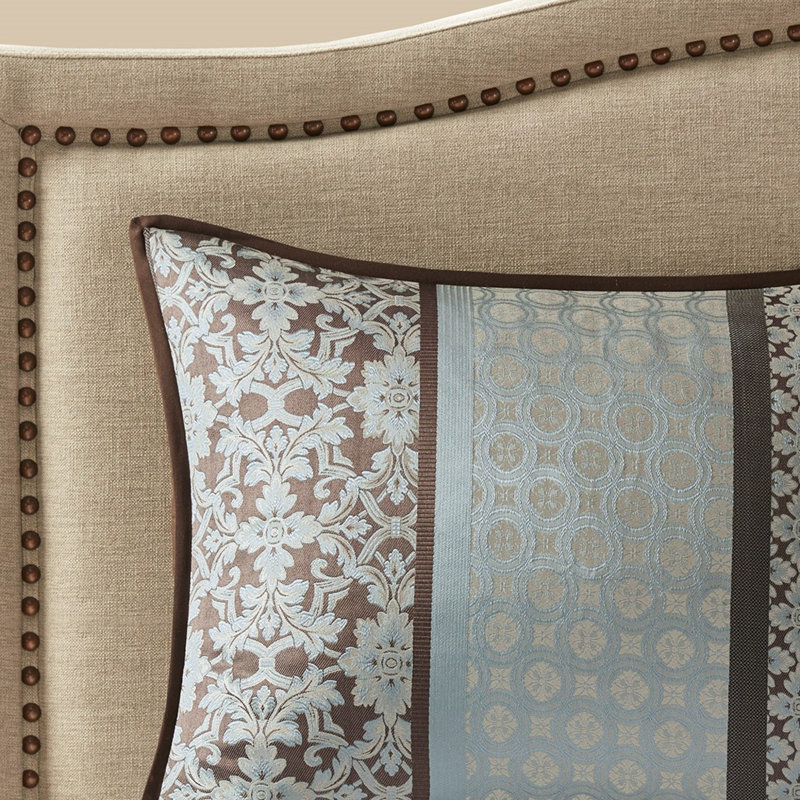 Ensemble de literie 7 pièces de qualité supérieure en polyester, élégance et style traditionnel pour la maison