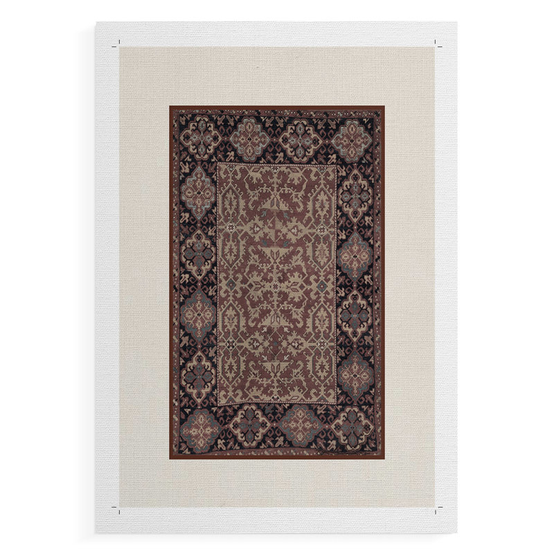Reproduction abstraite rétro Lxxiv - impression sur toile seulement - non encadrée, H 12 po x l 8 po