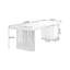 Black Rectangular Solid Wood + Iron with 3 drawers desk-1357029308