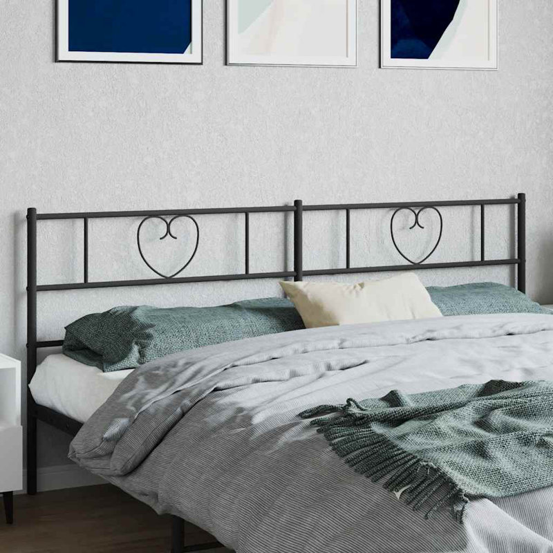  Metal Replace Replace Headboard Black 180 Cm, Super King (6')