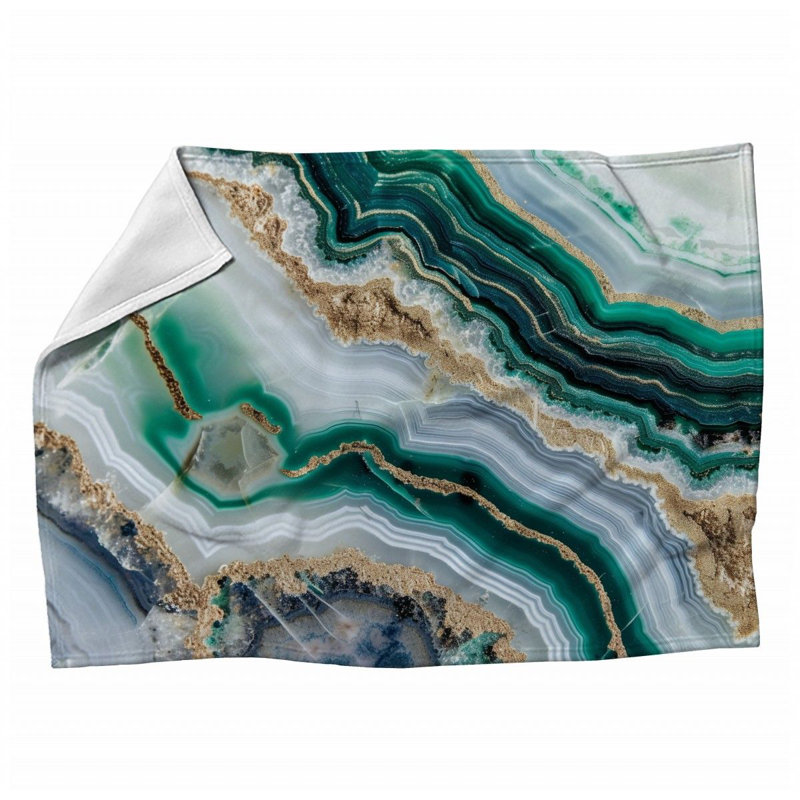Jeté en molleton Agate - Couvertures douces et minérales chaudes