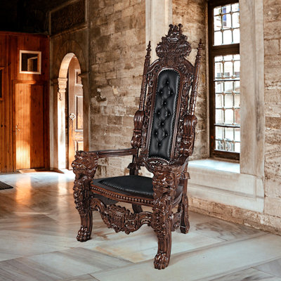 Lord Raffles Throne Leather Armchair