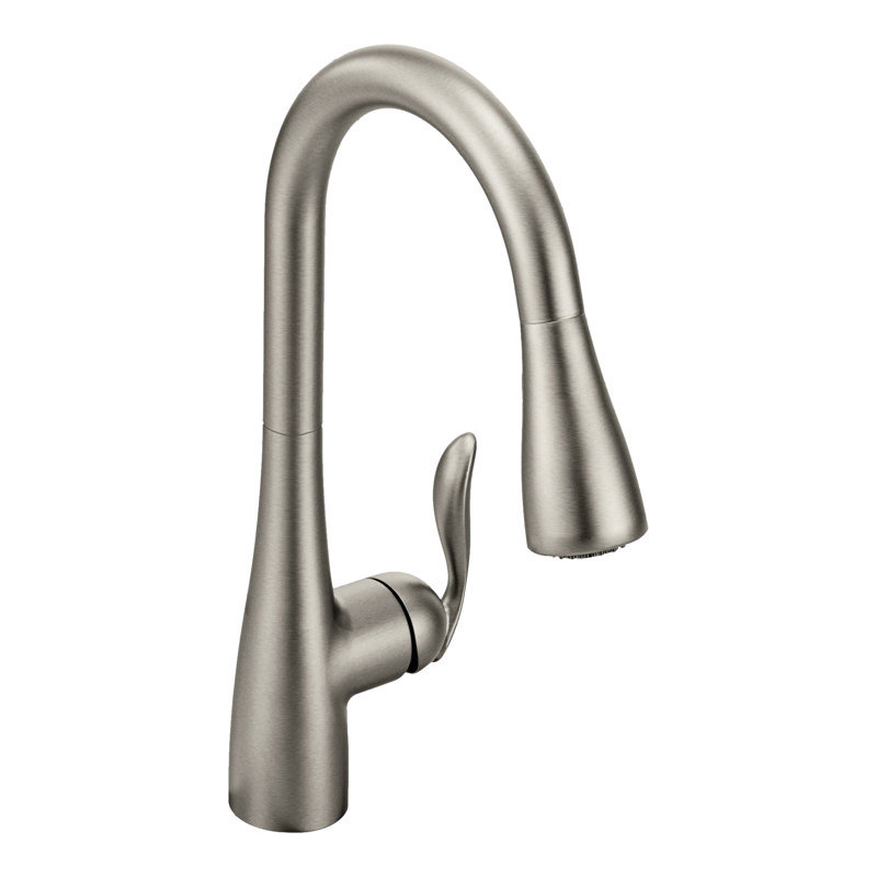 Moen Arbor One Handle Pulldown Kitchen Faucet Featuring Power Boost and Reflex, Classic Stainless Steel