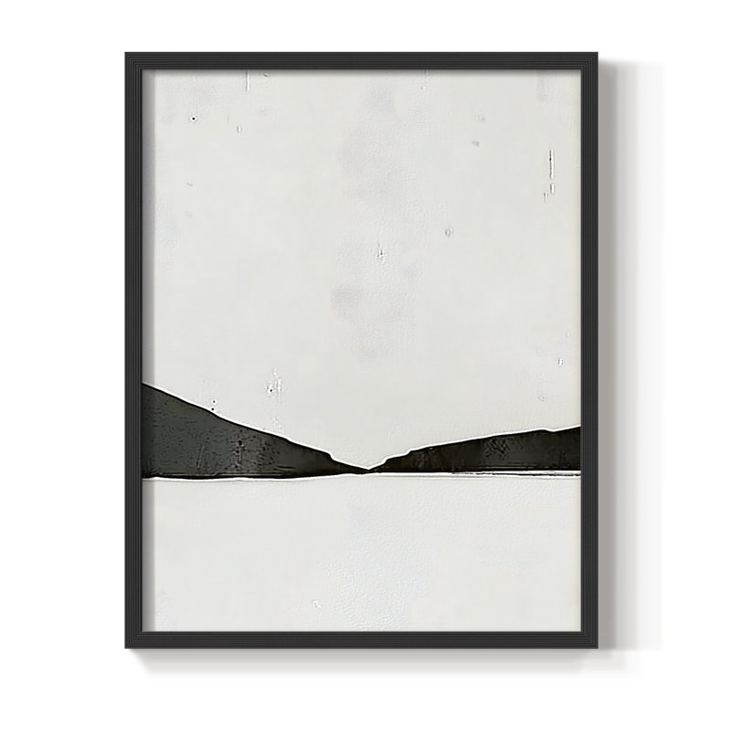 «Abstract Abstract», reproduction encadrée - prête à être accrochée - fabriquée aux États-Unis, H 14 po x l 11 po, Noir