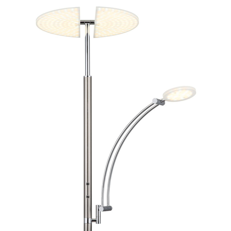 Bandani LED Torchiere Floor Lamp, Nickel