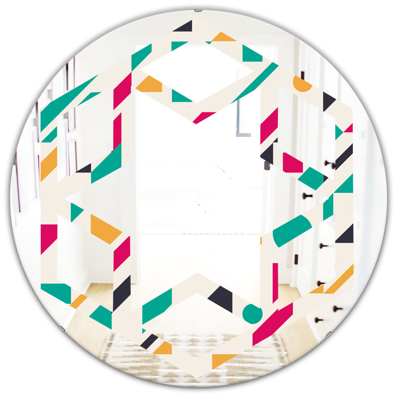 Miroir mural Hexagon Star Diamond V Eclectic, 23,6 po x 23,6 po, Étoile hexagonale géométrique