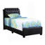 Élégant lit simple contemporain noir audacieux