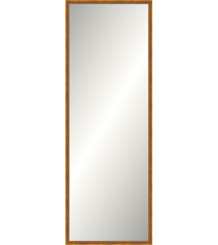 Antique Gold Beaded Mirror, Slim Leaner