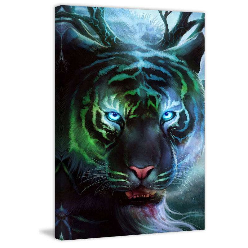 Godly Tigers 2 by Jonas Jödicke - Wrapped Canvas Print, 91 cm H x 61 cm W