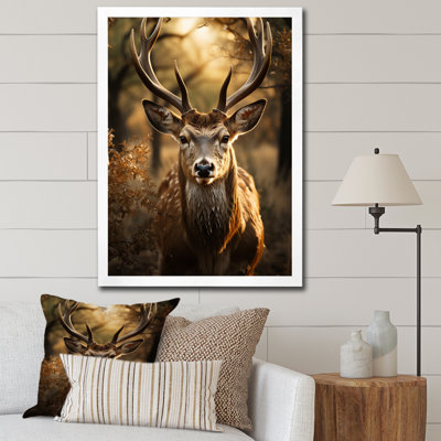 Korine " Brown Deer Portrait Vibrant I "