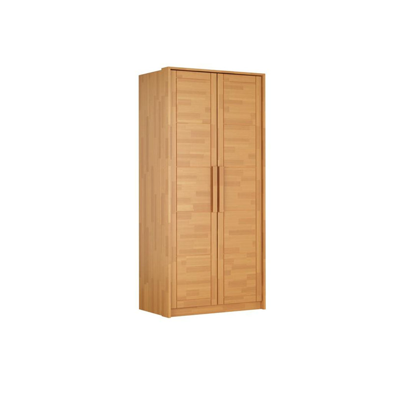 Finland 2 Door Solid Wood Wardrobe, Natural