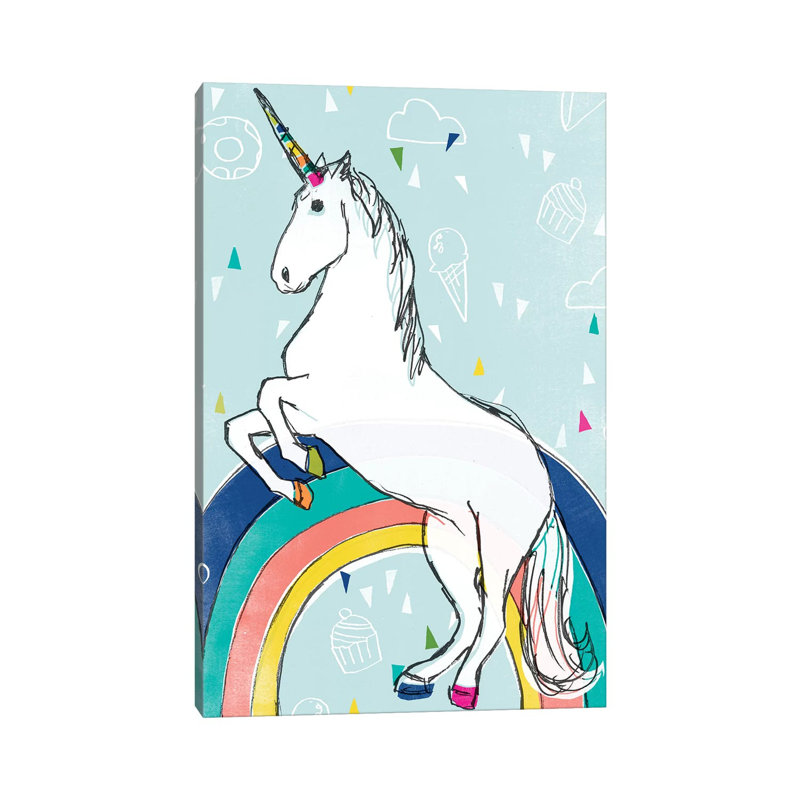Funky Fun II by June Erica Vess - Wrapped Canvas Gallery-Wrapped Canvas Giclée, 20.32 cm H x 30.48 cm W