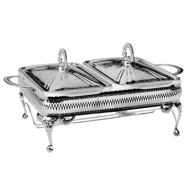 Rectangle Silver Plated Casserole Set