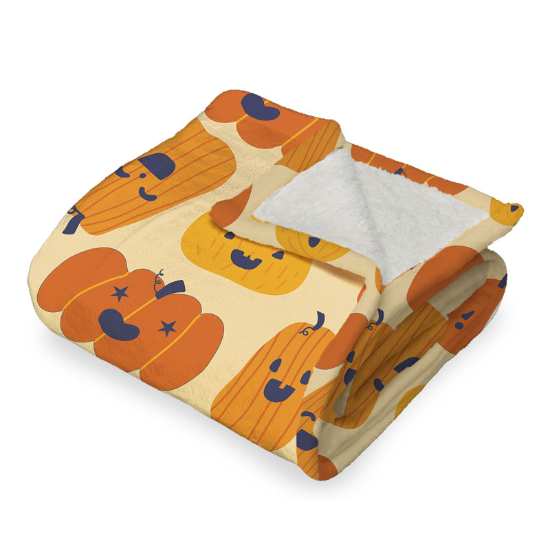 Jeté en sherpa Ghost Shapes, Orange