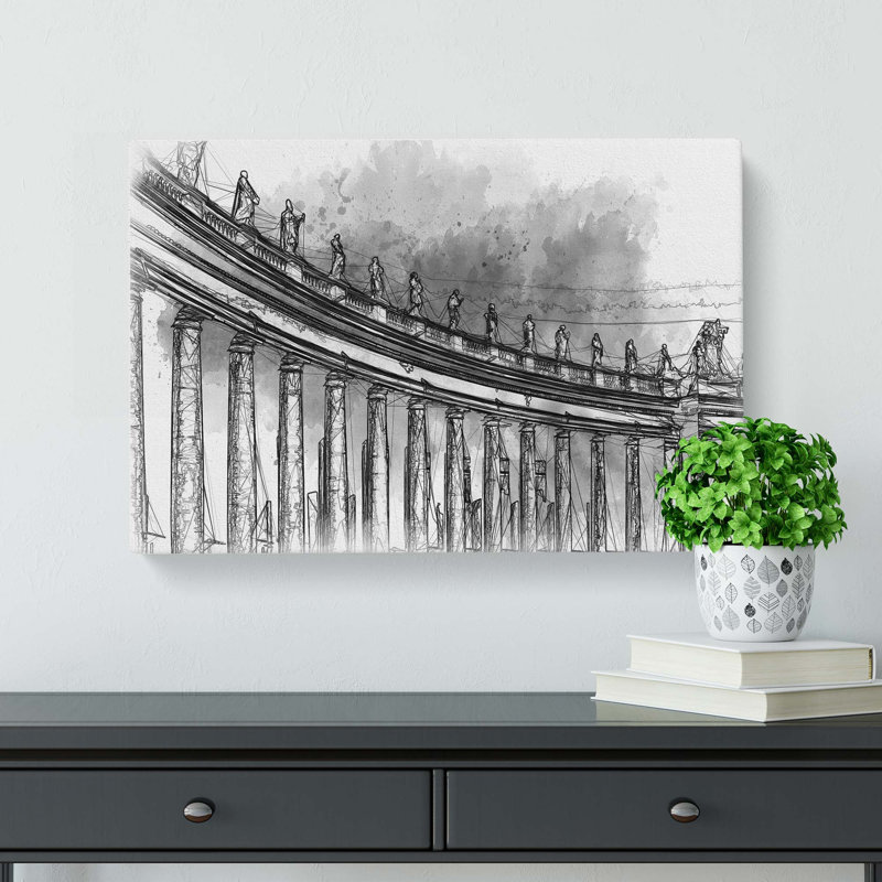 St. Peter's Basilica In Rome Italy In Abstract - Wrapped Canvas Print, 40cm H x 60cm W x 3cm D