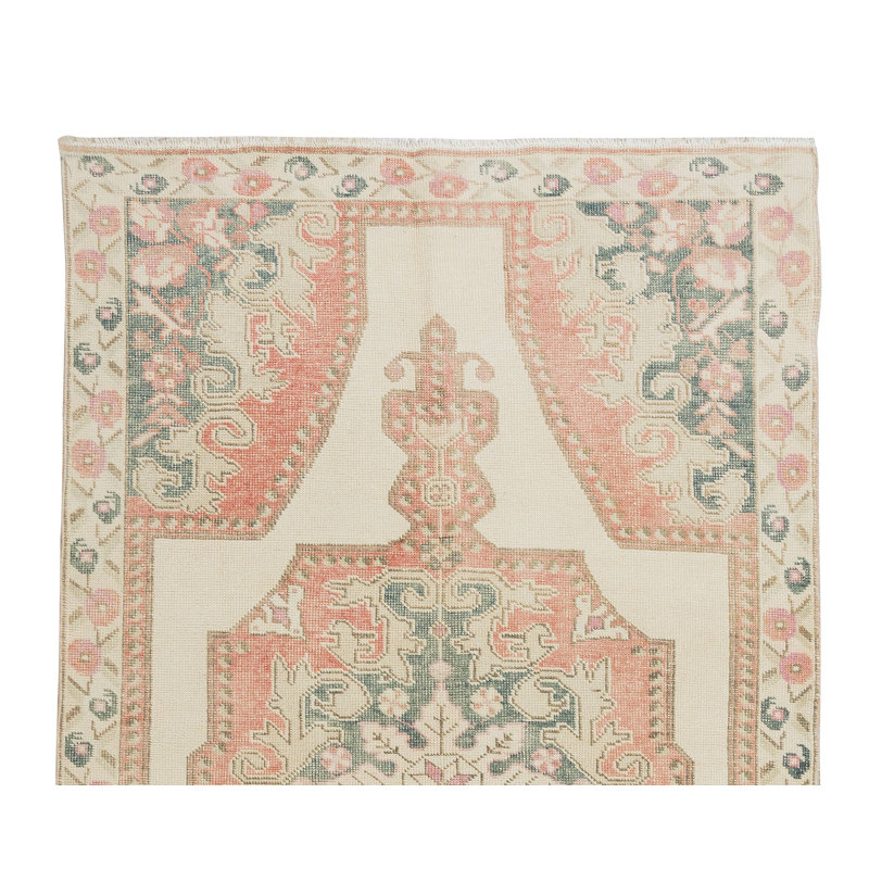Tapis géométrique fabriqué à la main de Turquie, tapis traditionnel rétro