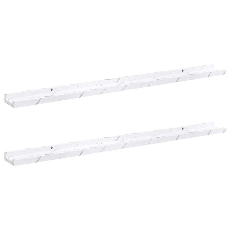 Floating Shelf, 3cm H x 100cm W x 9cm D, White Marble
