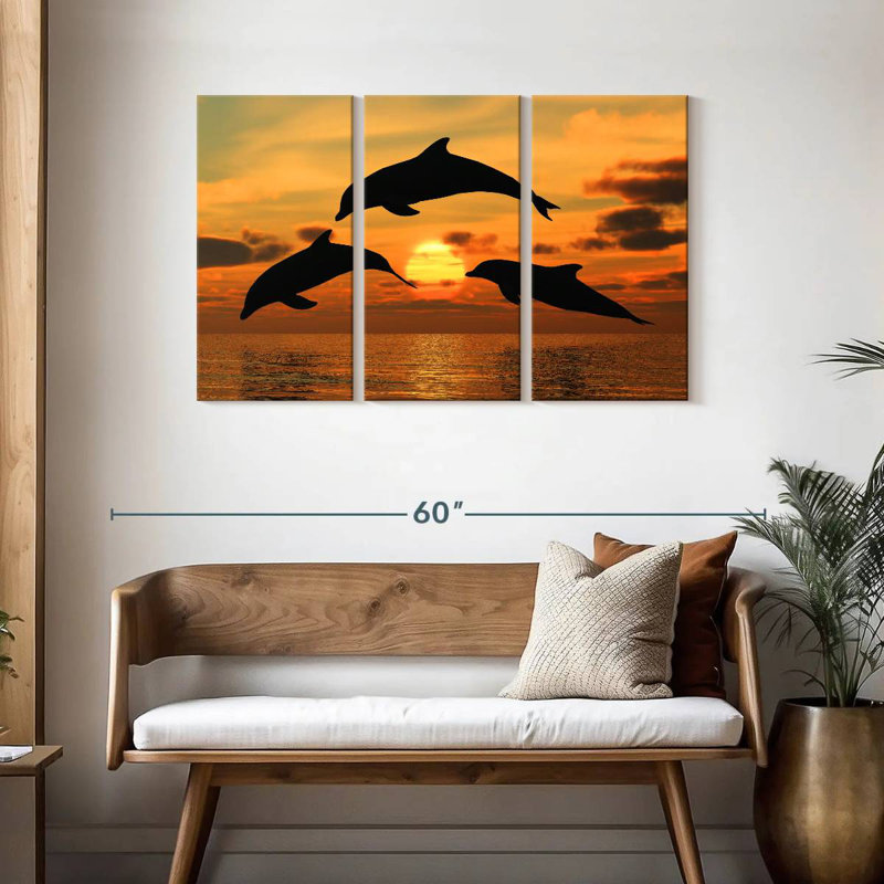 Dauphins volants, H 28 po x l 45 po