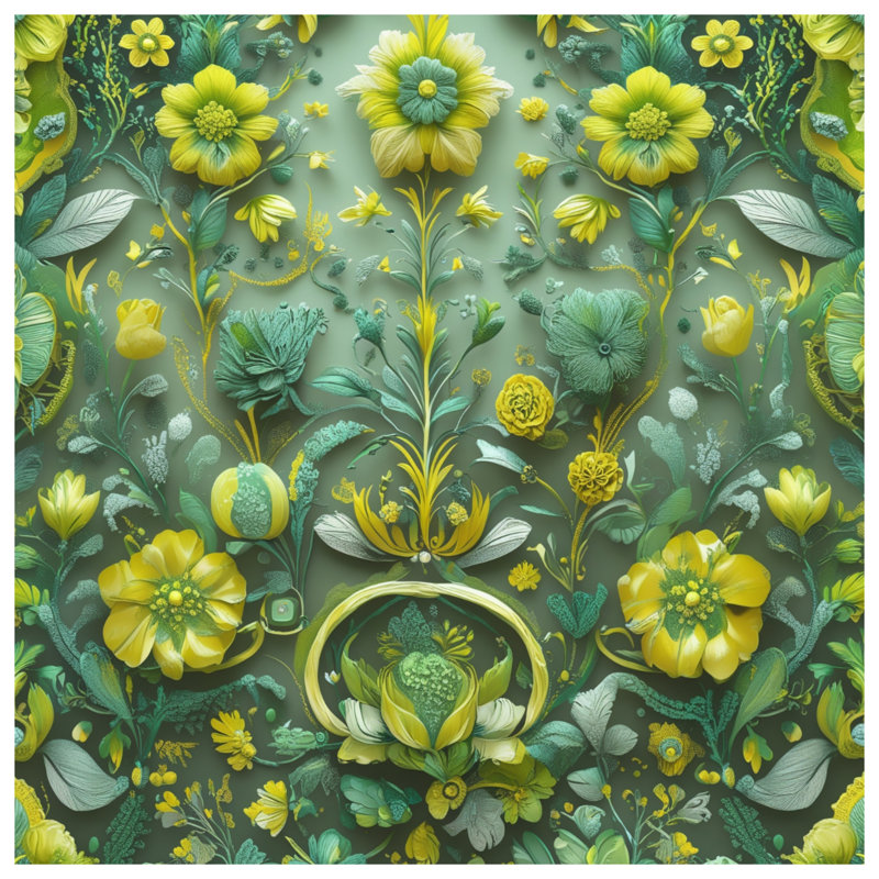 Intricate Floral Pattern Comforter, Queen