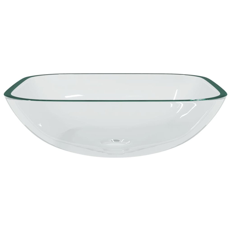 Metro Lane Adamm 420mm L x 420mm W Glass Square Sink, Clear