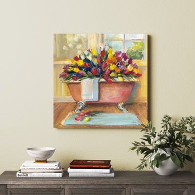 " Bathtub Bouquet II " Painting Print