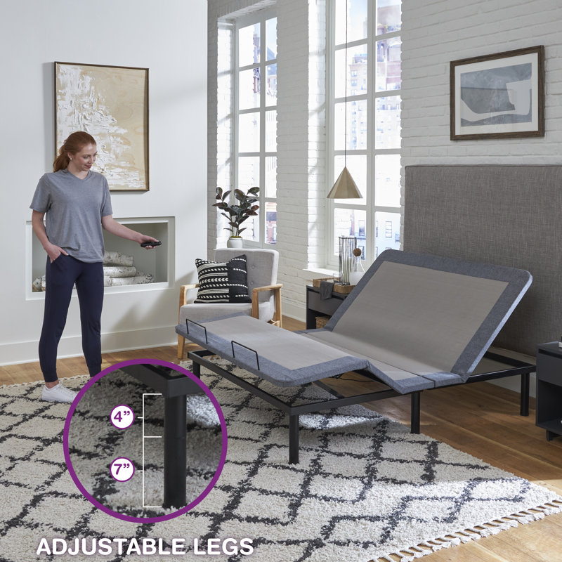 Lit réglable Avalyn avec télécommande sans fil, Grand