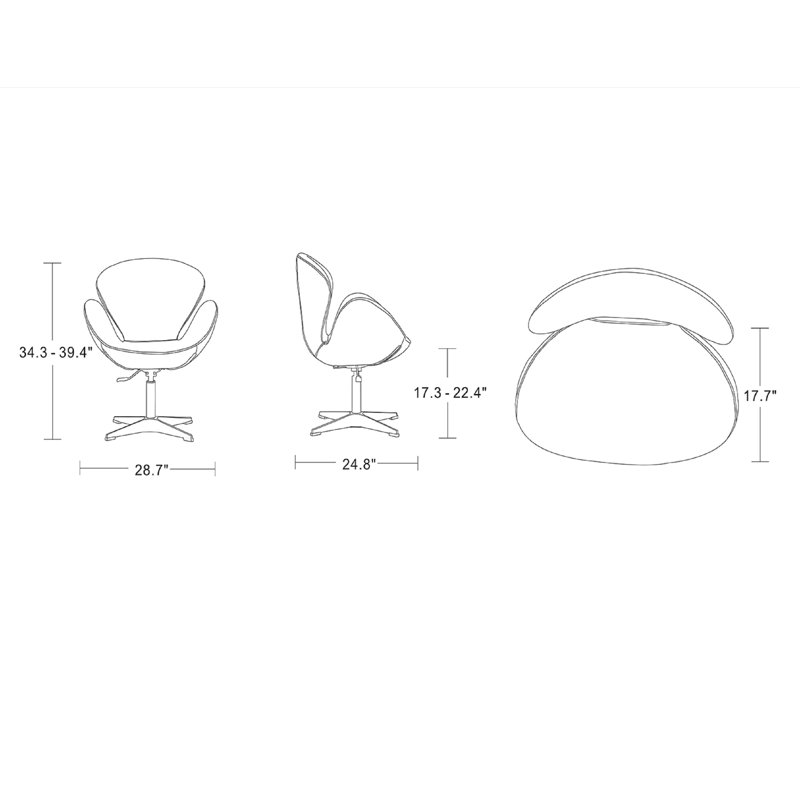 Fauteuil ballon rembourré en métal Raspberry Modern, Laine bleue