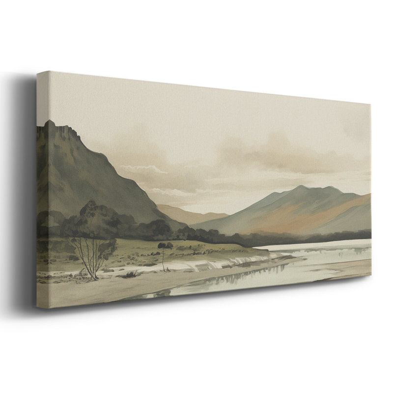 Paysage, série CCGXXXII, toile tendue avec châssis, prête à être accrochée, H 20 po x l 50 po