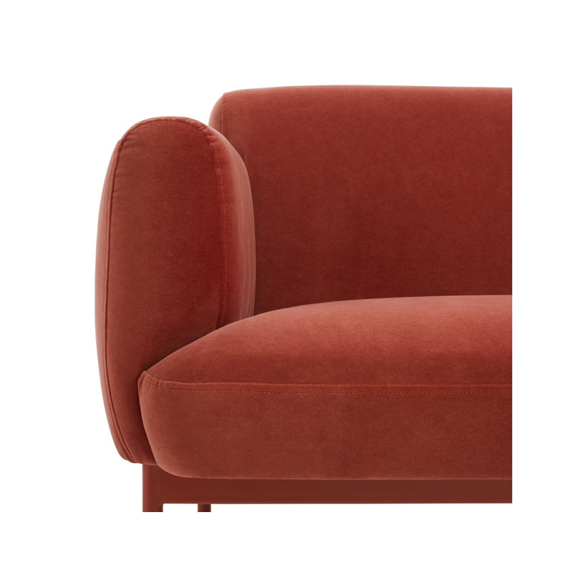 Puff Puff Armchair, Tomato Velvet