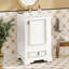 Meuble-lavabo de 20 pouces avec lavabo en céramique, porte à fermeture en douceur, tablette ajustable en forme de U, tiroir de compartiment et support de porte, style moderne, conception peu encombrante-1555650121