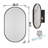 Oval Recessed Medicine Cabinet, Bathroom Wall Cabinet With Mirror And Adjustable Shelves, Wall Mirror With Storage-1943714189