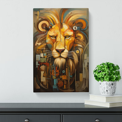 Lion Dadaism No.2 - Wrapped Canvas Print