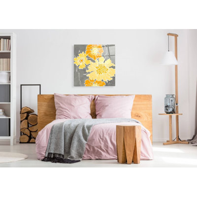 «Cloisonne Beauty I Gray» par Shirley Novak, art mural en verre acrylique