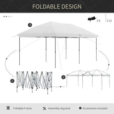 Pop Up Canopy With Easy Up Steel Frame, 3-Level Adjustable Height And Carrying Bag, Sun Shade Event Party Tent For Patio, Backyard, Garden